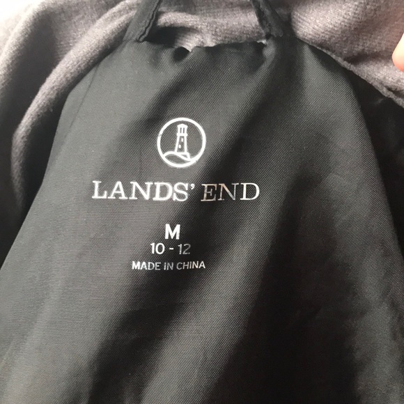 Lands’ End black down jacket, gently used. - Picture 5 of 5